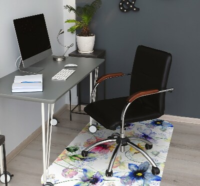 Computer chair mat Field flowers