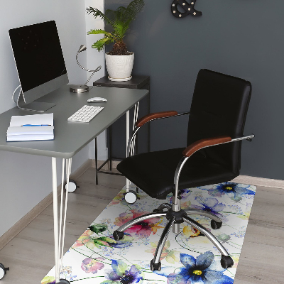 Computer chair mat Field flowers