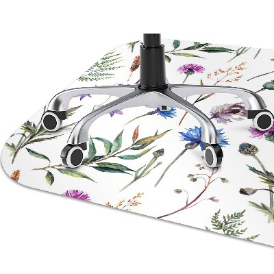 Desk chair mat Flowers from the meadow