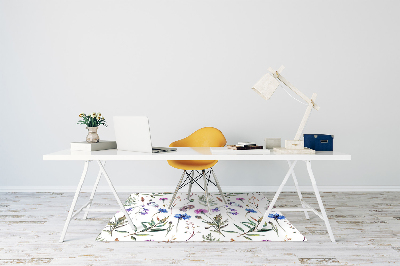 Desk chair mat Flowers from the meadow