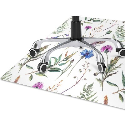 Desk chair mat Flowers from the meadow