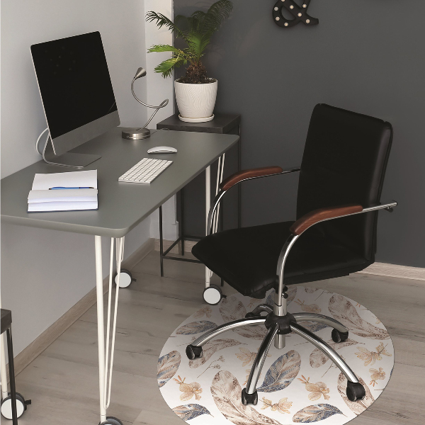 Chair mat floor panels protector Falling leaves