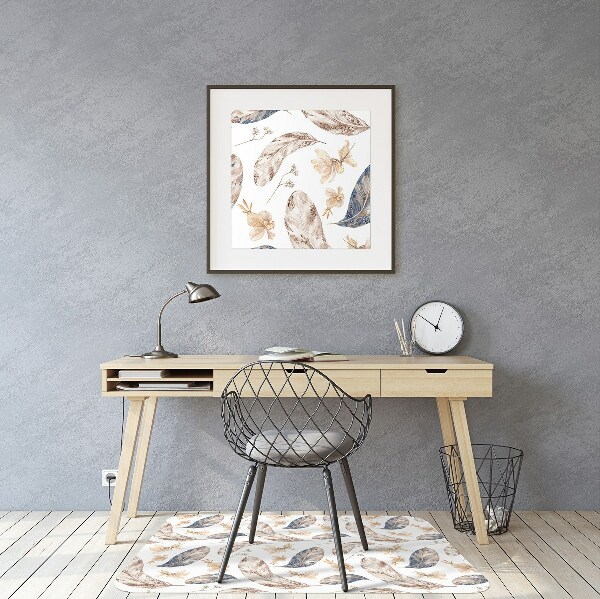 Chair mat floor panels protector Falling leaves