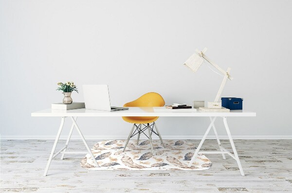 Chair mat floor panels protector Falling leaves