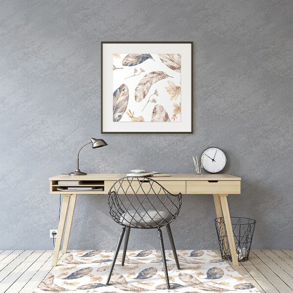 Chair mat floor panels protector Falling leaves
