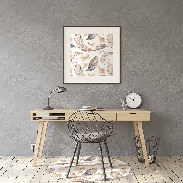 Chair mat floor panels protector Falling leaves