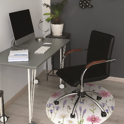 Office chair mat Wildflowers daisies