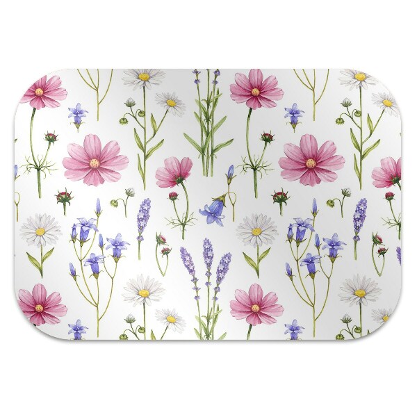 Office chair mat Wildflowers daisies