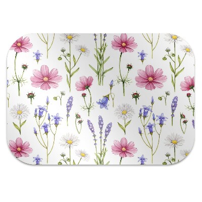 Office chair mat Wildflowers daisies