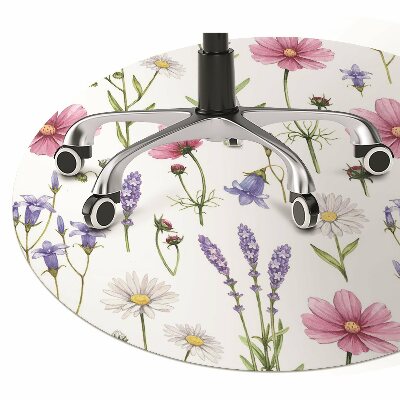 Office chair mat Wildflowers daisies