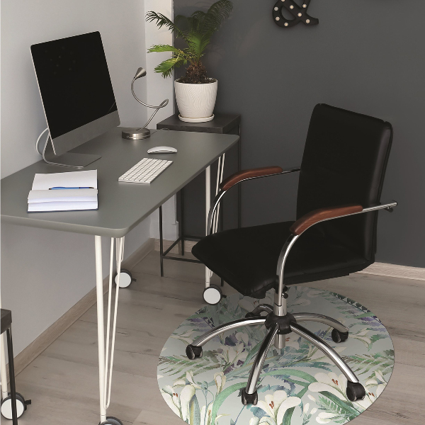 Office chair mat crocuses