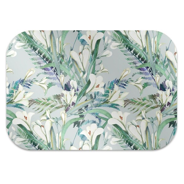 Office chair mat crocuses