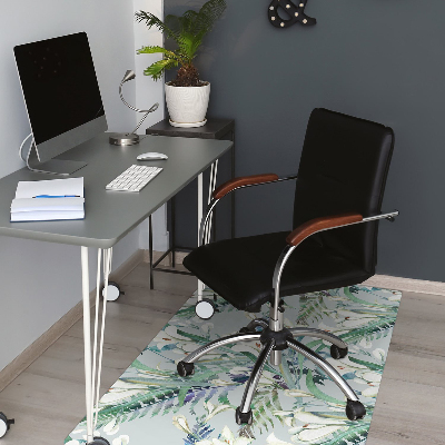 Office chair mat crocuses