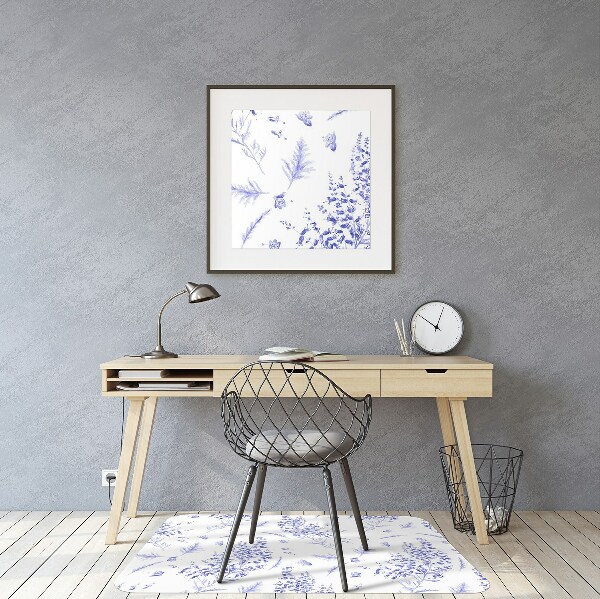 Chair mat floor panels protector watercolor lavender