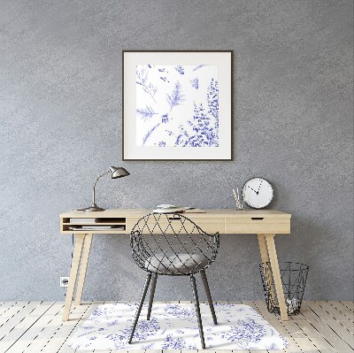 Chair mat floor panels protector watercolor lavender