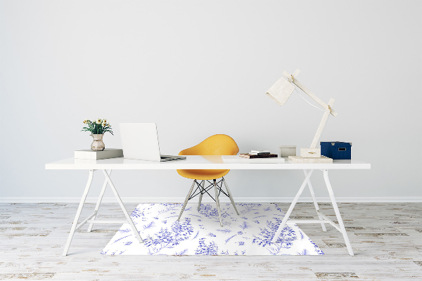 Chair mat floor panels protector watercolor lavender