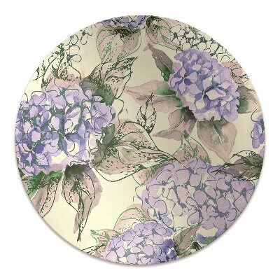 Office chair floor protector Hydrangea