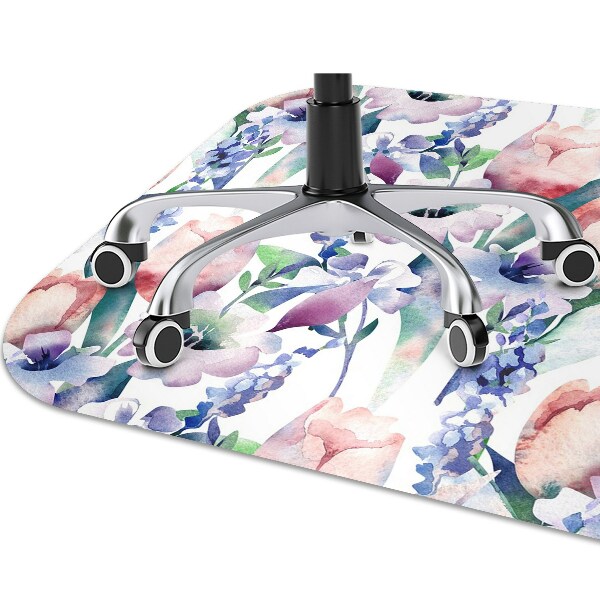 Office chair mat Spring bouquet