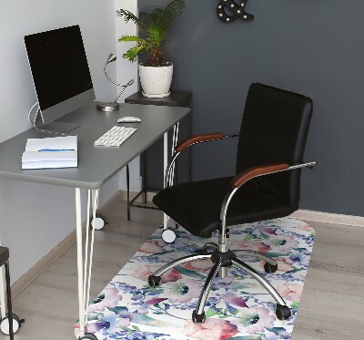 Office chair mat Spring bouquet