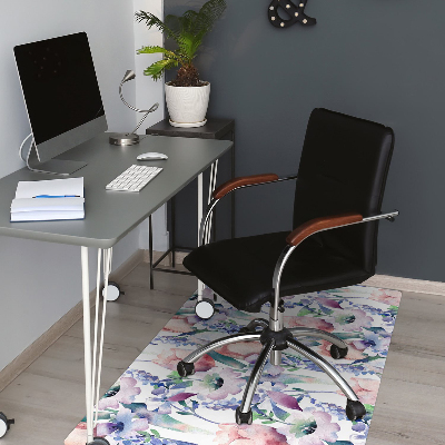 Office chair mat Spring bouquet