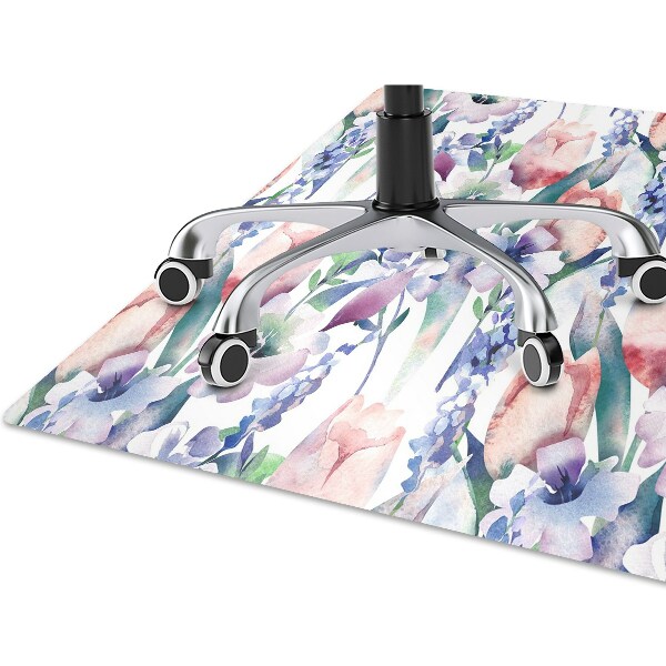 Office chair mat Spring bouquet