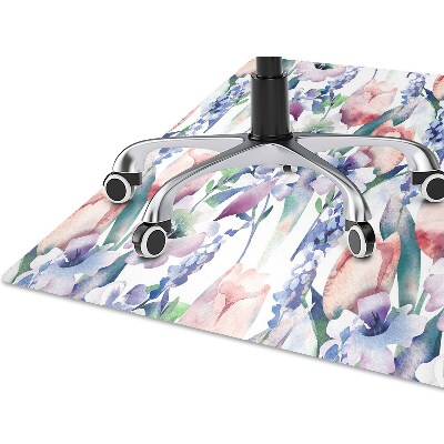 Office chair mat Spring bouquet