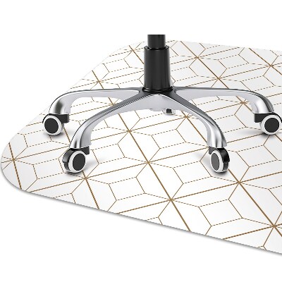 Office chair floor protector geometric diamonds