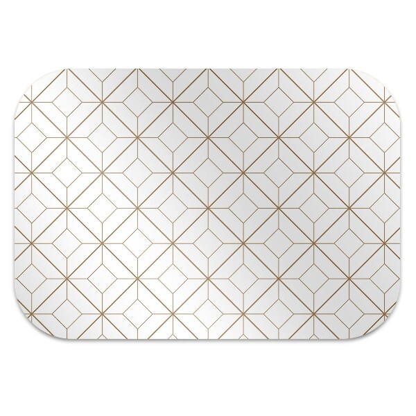 Office chair floor protector geometric diamonds