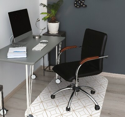 Office chair floor protector geometric diamonds