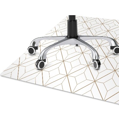 Office chair floor protector geometric diamonds