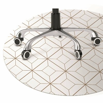 Office chair floor protector geometric diamonds