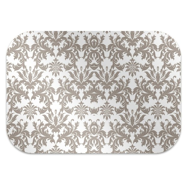 Desk chair mat baroque pattern