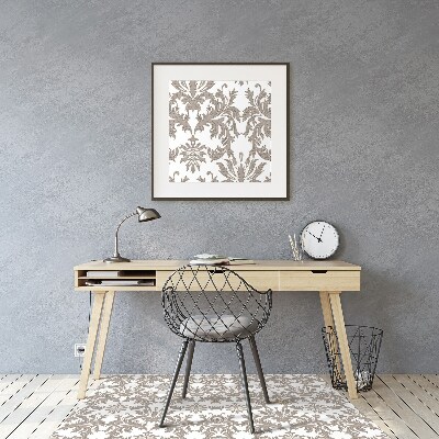 Desk chair mat baroque pattern