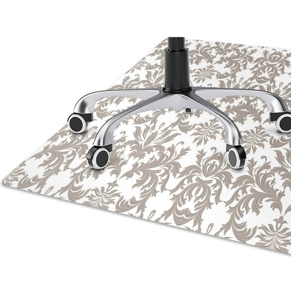 Desk chair mat baroque pattern