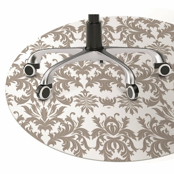 Desk chair mat baroque pattern
