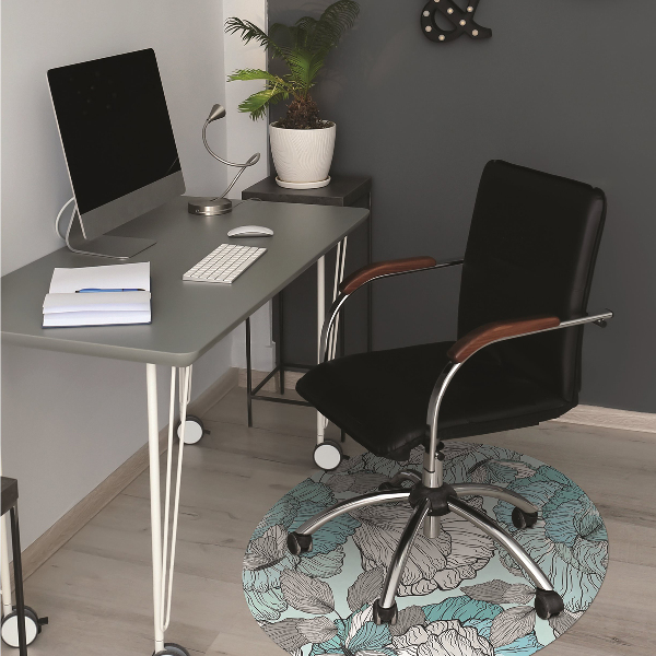 Chair mat floral composition