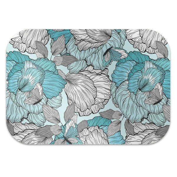 Chair mat floral composition