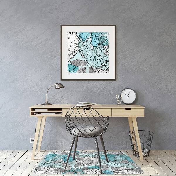 Chair mat floral composition