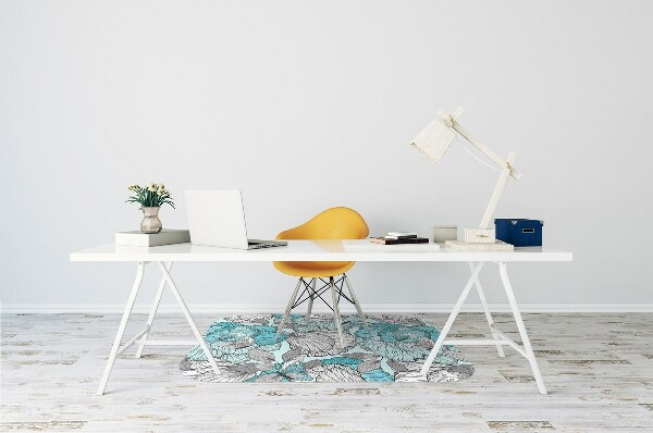 Chair mat floral composition