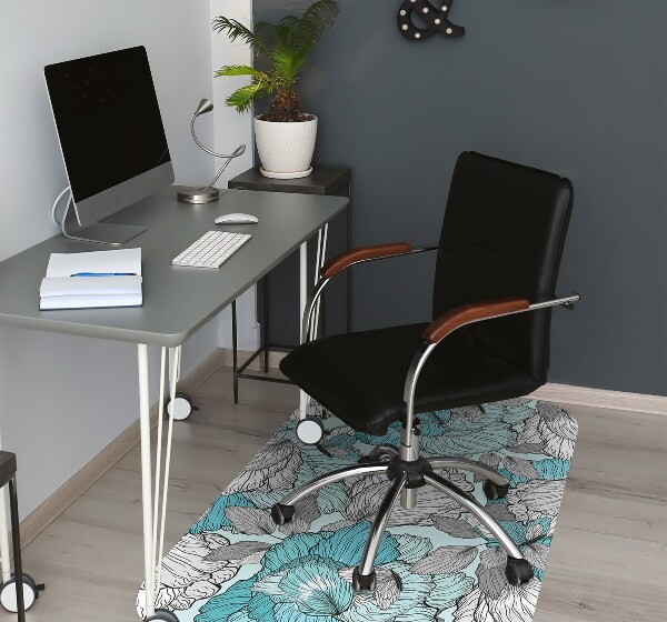 Chair mat floral composition