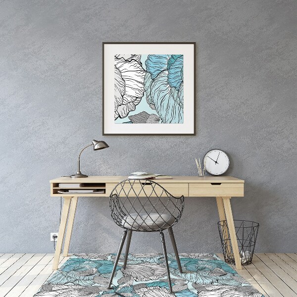 Chair mat floral composition