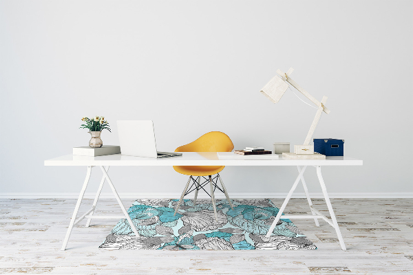 Chair mat floral composition