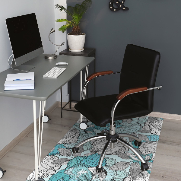 Chair mat floral composition