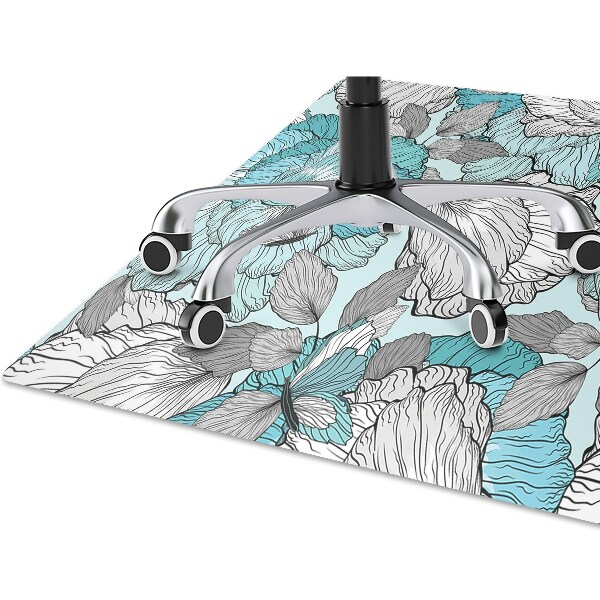 Chair mat floral composition