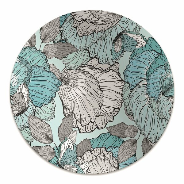 Chair mat floral composition