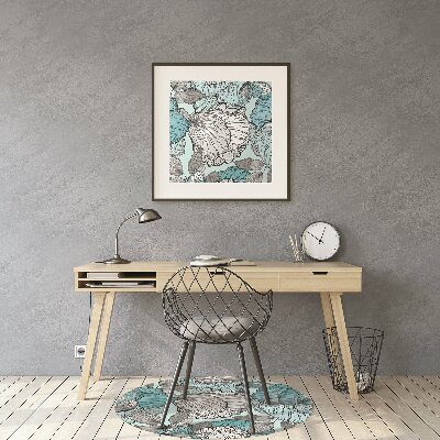 Chair mat floral composition