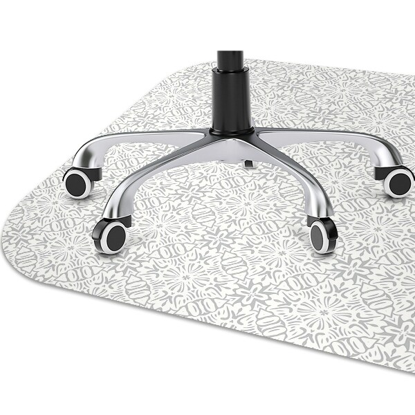 Office chair mat floral ornament