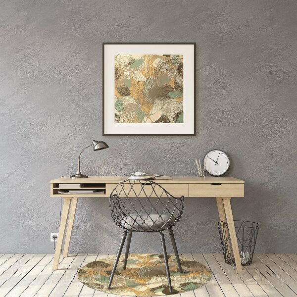 Computer chair mat retro art