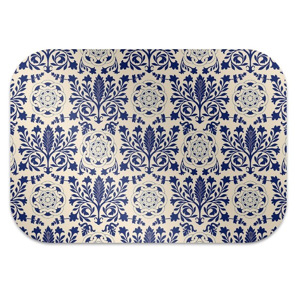 Office chair floor protector blue pattern