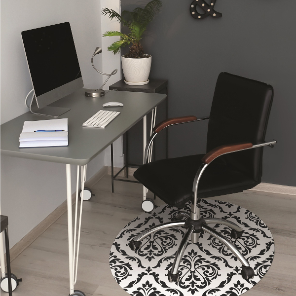 Office chair mat Damask
